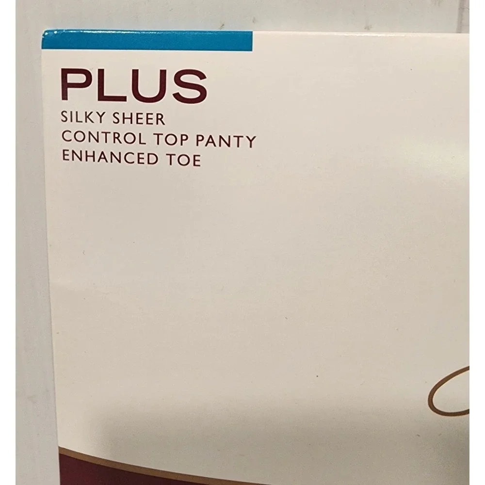 Hanes PLUS Silk Reflections Silky Sheer Size Two Plus Pantyhose Nude Control Top
